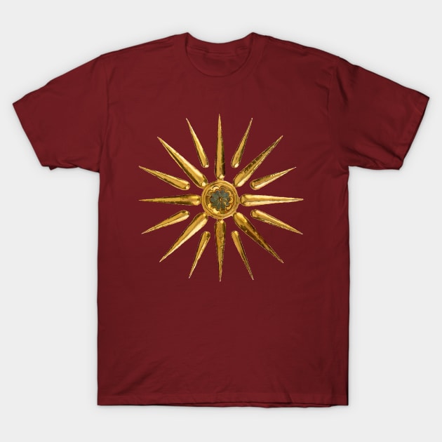 Macedonian Sun Ancient Symbol Design T-Shirt by Pikmi